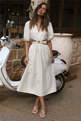 Need Me Midi Dress Beige