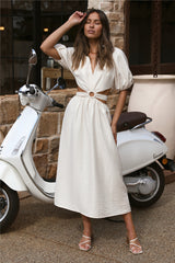 Need Me Midi Dress Beige
