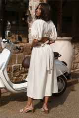 Need Me Midi Dress Beige