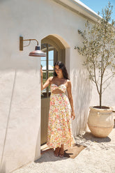 Field Wanderer Strapless Maxi Dress Yellow