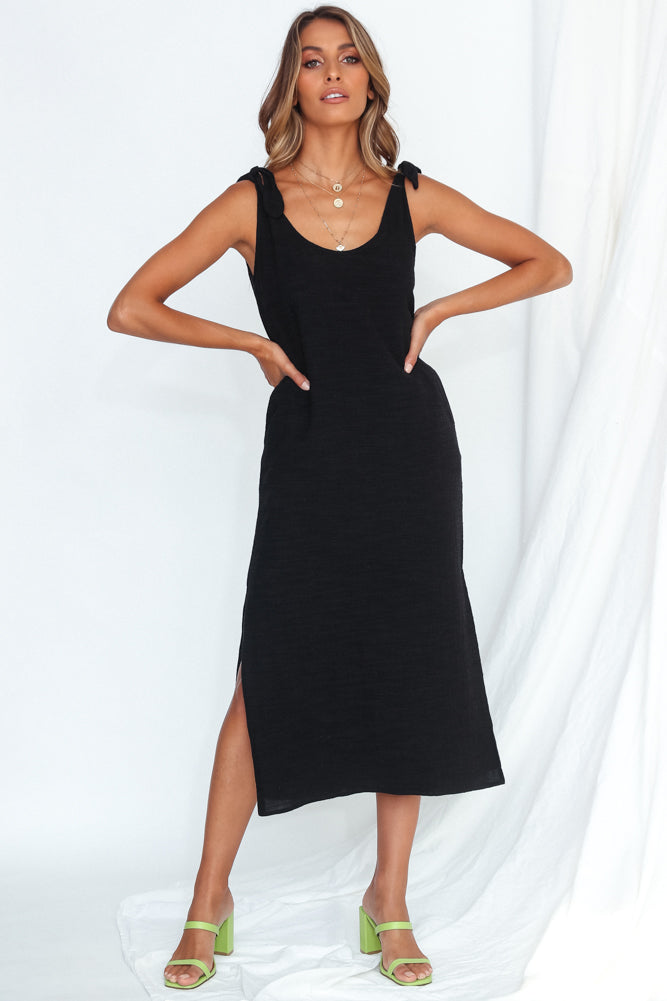 Crowded Midi Dress Black