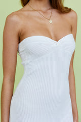 Changed Memories Knit Maxi Dress White