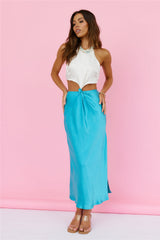 Abstract Ideas Maxi Dress Blue
