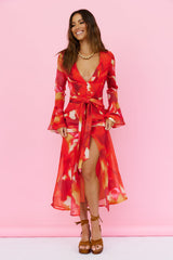 Around The Oasis Maxi Dress Red