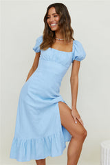 Falling And Floating Midi Dress Blue