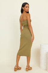 SNDYS Maia Midi Dress Khaki