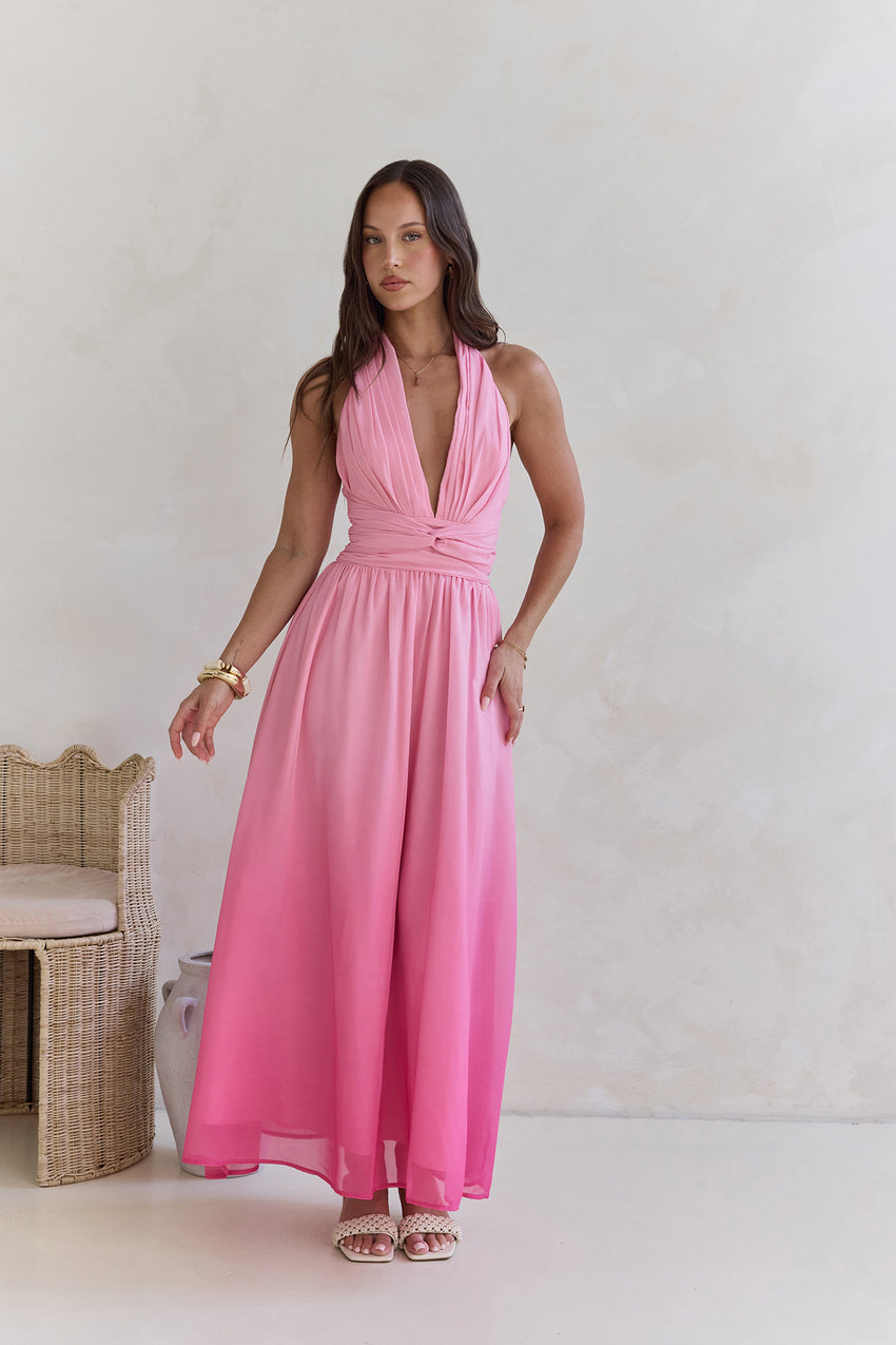 Escape To The Sun Maxi Dress Pink