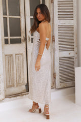 Gallery Maxi Dress Beige Sequin