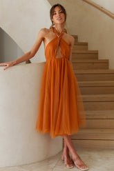 Warm Welcomes Maxi Dress Tan