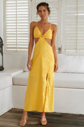 Real With You Maxi Dress Yellow
