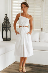 Salutations Midi Dress White