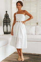 Salutations Midi Dress White