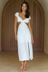 Happy And Hopeful Maxi Dress White