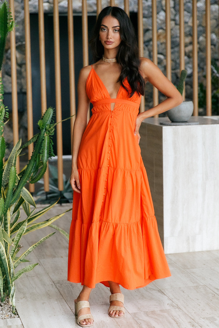 Freedom Within Maxi Dress Orange