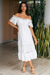 Hard To Resist Maxi Dress White