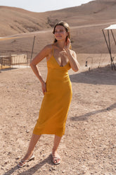Adora Via Maxi Dress Gold