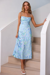 Stay Longer Midi Dress Blue