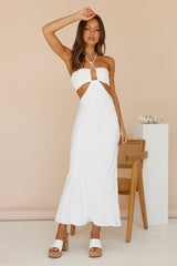 RUNAWAY THE LABEL Etta Midi Dress White