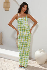 LE SALTY Skylar Shift Midi Dress Tropicale