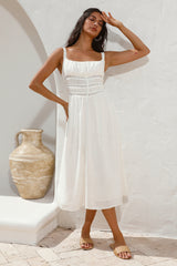 Angelic Forces Midi Dress White
