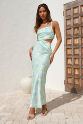 Falling Free Maxi Dress Green