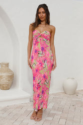 Walking Distance Midi Dress Pink