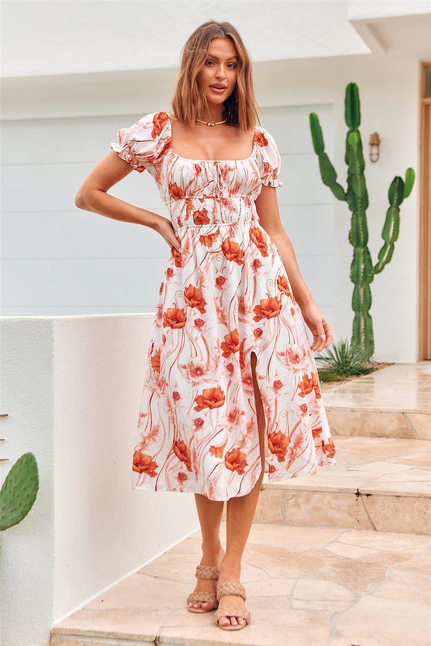 Cantabile Midi Dress Orange