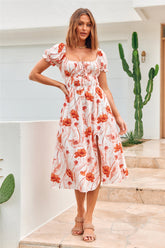 Cantabile Midi Dress Orange