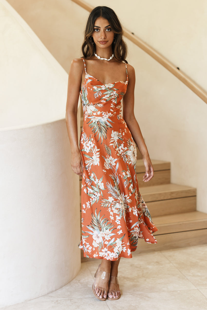 Feeling Proud Maxi Dress Rust