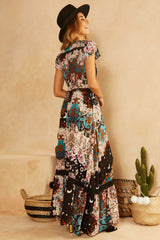 Art Generation Maxi Dress Black