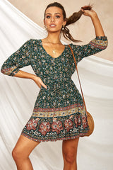 Hive Mind Dress Forest Green