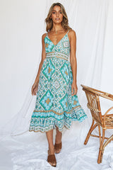 Adella Midi Dress Aqua