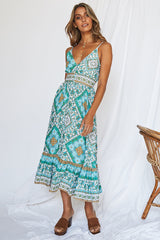 Adella Midi Dress Aqua