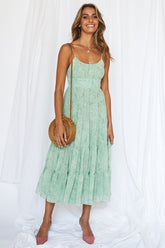 Cancun Vacay Maxi Dress Green
