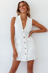 Back To The Coast Dress White