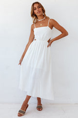 Sunny Afternoon Midi Dress White
