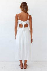 Sunny Afternoon Midi Dress White