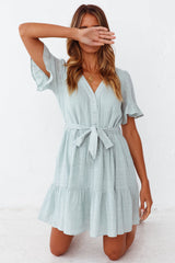 Under The Oak Tree Dress Sage