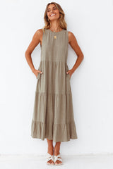 Tundra Maxi Dress Khaki