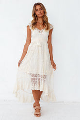 Midnights In Spring Maxi Dress Beige