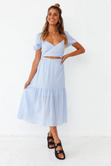Pienza Midi Dress Blue
