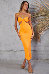 Acai In The Morning Midi Dress Orange
