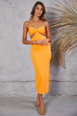 Acai In The Morning Midi Dress Orange