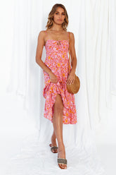 Candy Flowers Midi Dress