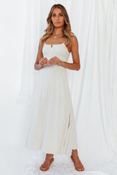 Tomorrow And Today Midi Dress Beige
