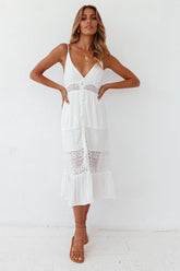Dove And Olive Midi Dress White