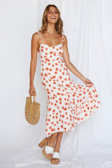 Floral Scene Midi Dress