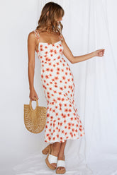 Floral Scene Midi Dress