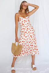 Floral Scene Midi Dress