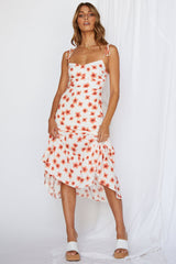 Floral Scene Midi Dress